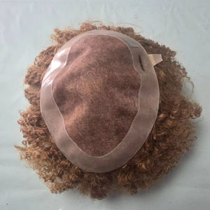 Prothèse capillaire homme en cheveux humains indiens Remy bouclés, base mono - TAZ HAIR BANGLADESH - Product Image 1