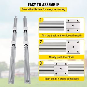 Kit CNC RM1605 con 2 Guide Lineari da 350mm, 650mm, 1050mm, Vite a Ricircolo di Sfere, Serraglio a Sfera e Serraglio 12, Albero Lineare, Asse Ottico - Product Image 5