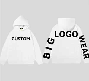 Sweat à capuche blanc surdimensionné 100 % coton de qualité supérieure, personnalisable avec logo, streetwear, épais, pour homme, prix de gros fabricant - Product Image 1