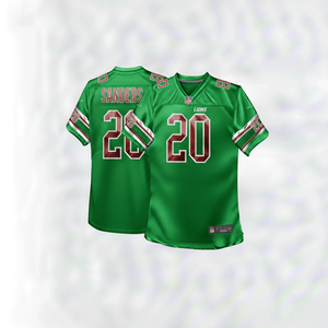 Maillot de football RICSA INTERNATIONAL pour homme, bleu clair, numéro 20 Sanders, col rond, respirant, séchage rapide, imprimé par sublimation, polyester - Product Image 5