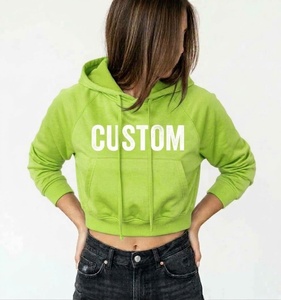 Sudadera con capucha corta de moda 2027 para mujer con servicio OEM - Product Image 1