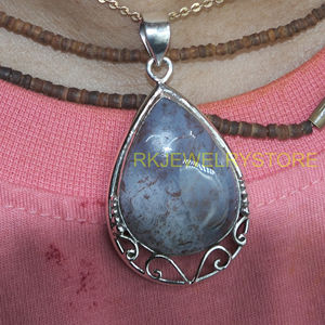Pendentif Goutte d'Eau en Agate Rouge Naturelle, Argent Sterling 925, Fait Main, Filigrane Vintage, Bijou de Guérison en Cristal, Coffret Cadeau - Product Image 2