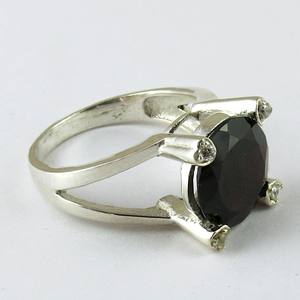 เถาแดง!! โกเมนรอบรูปร่าง925แหวนเงินสเตอร์ลิงขายส่งเครื่องประดับเงินสำหรับผู้ชายผู้หญิง925เครื่องประดับเงินสเตอร์ลิง - Product Image 3