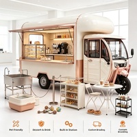Chariot à donuts personnalisable avec friteuse, station de glaçage et machine à café pour les ventes matinales en pleine heure de pointe