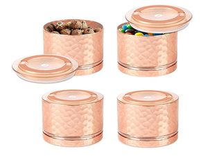 Premium Brass Container Affordable Stylish Storage <b>Jar</b> for Kitchen Dining Table and Home Decor Handmade Brass Container - Product Image 4