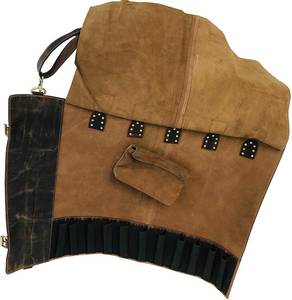Sac à couteaux de chef en cuir véritable personnalisé - Léger et portable, 4-6 compartiments, nouveau design LKR-0205 - Product Image 3
