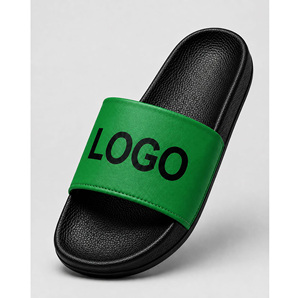 Sandales à bout ouvert en EVA respirantes avec logo personnalisé vert pour hommes et femmes |   Claquettes d'été antidérapantes |   Usine OEM ODM - Product Image 6