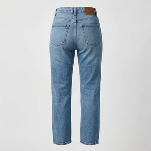 Jeans para Hombre, Corte Regular, Color Negro, Slim Fit, Pantalones Vaqueros Rectos, Casuales, con Logotipo y Diseño Personalizados, Precio Bajo - Product Image 2