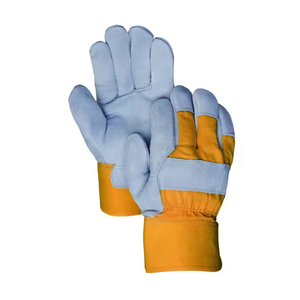 Gants de travail en cuir de haute qualité, gants de sécurité en cuir de mouton, antidérapants, pour la construction, prix direct usine - Product Image 1