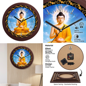 Reloj de Pared con Diseño de Buda, Tamaño Grande, Plástico, Personalizado, Promocional, para Oficina, Sala de Estar, Año Nuevo, San Valentín, Navidad - Product Image 3