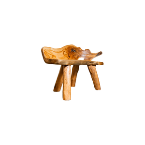 Banc en racine de teck rustique ARTERRA, banc de patio rectangulaire moderne fait à la main pour la maison, la villa et les centres de villégiature - Product Image 1