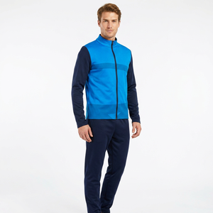 Men's Color Tracksuit Full Sleeve Zipper Stand Collar Sporty Style Autumn Wear Regular Fit 100 <b>Polyester</b> Material - Product Image 2