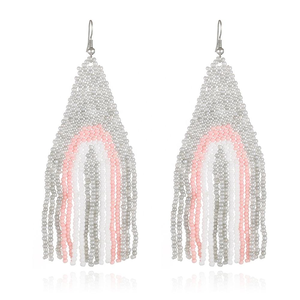 Bijoux pour femmes style bohème, perles en verre arc-en-ciel à franges, multicolores, par MULTI CRAFT - Product Image 2