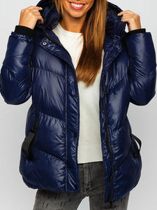 Chaqueta de Invierno Unisex Personalizada al por Mayor 2026 para Mujer, Cuello Alto, Logotipo Frontal, Tejido Transpirable, Relleno de Algodón, Gruesa e Informal - Product Image 4