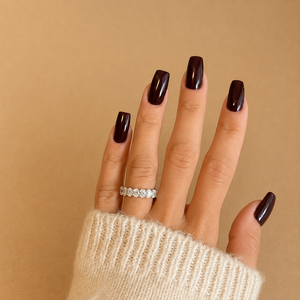 Anillo de Compromiso y Eternidad con Diamante Cultivado en Laboratorio de Corte Ovalado de 4 Quilates, E VVS2, Oro Blanco de 14K, Anillo de Lujo para Aniversario de Bodas - Product Image 6