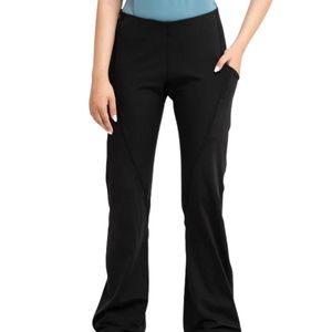 <b>Women's</b> <b>Black</b> High Waist Flare Pants Stretch Slim Fit Casual <b>Trousers</b> <b>with</b> Side <b>Pockets</b> Long Leg Everyday Fashion Bottoms - Product Image 1