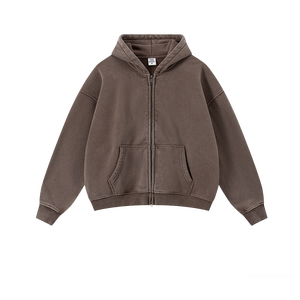 Sudadera con capucha y cremallera para hombre, de forro polar, ecológica, 100% algodón, estilo casual urbano, para invierno, manga regular, tejida. - Product Image 5