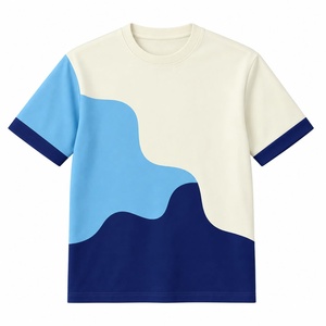Camiseta de Manga Corta para Hombre, Cuello Redondo, Corte Regular, Casual, Sólida, Transpirable, 320g, Tejido de Punto, 100% Algodón, Ribete en Contraste - Product Image 3