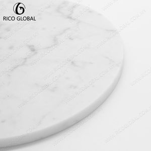 จานตกแต่งทรงกลมลายหินอ่อน RICO GLOBAL ดีไซน์มินิมอลสำหรับใช้ในบ้านและห้องครัว - Product Image 2