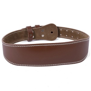 Leather <b>Weight</b> <b>Lifting</b> <b>Belt</b> Adjustable Waist Support Buckle Closure Men Strength Training Fitness Equipment - Product Image 2
