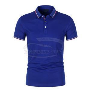 เสื้อโปโลผู้ชายแขนสั้นสีพื้นแบบเรียบง่ายสไตล์2024เสื้อระบายอากาศได้ดี - Product Image 1