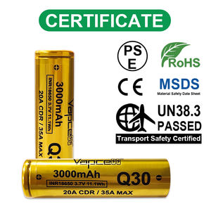 Vapcell <span class=keywords><strong>18650</strong></span> Q30 3000MAH 20A/35A Batería 3,7 V Batería recargable de iones de litio Calidad similar a <span class=keywords><strong>Hg2</strong></span> para paquete de batería - Product Image 5