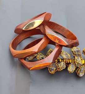 3pcs Hyperbole Stackable Irregular Geometric Wide <b>Bangle</b> Resin Chunky Fashion <b>Bangles</b> <b>Set</b> - Product Image 3