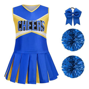 Ensembles d'uniformes de cheerleading pour femmes de haute qualité, écologiques, à séchage rapide, légers, couleur unie, 100% polyester, logo personnalisable - Product Image 1