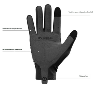 Guantes de Ciclismo Transpirables de Poliéster para Dedos Completos, Color Verde Azulado y Gris, Antideslizantes, Unisex, para Verano - Product Image 5