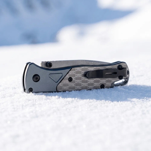 Damascus Pattern Folding Pocket Knife Anti Slip Aluminum Handle Outdoor Camping Utility Knife Portable Knife with Pock - Product Image 5