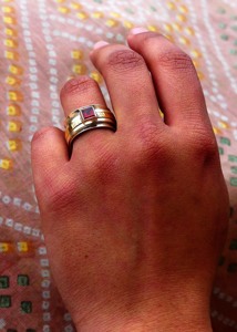 Party Wear 925 Sterling Silver Gold Plated Jewelry <b>Garnet</b> Gemstone Women Wear Classic <b>Ring</b> - Product Image 6