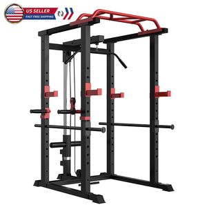 Capacità di 1000 libbre casa regolabile Pullup Squat Rack Multi-funzionale gabbia di potenza per Fitness completo bilanciere palestra Rack casa - Product Image 3