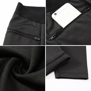 Pantalon de compression pour homme, coupe ajustée, extensible, pour entraînement, course à pied, sport, couche de base, antibactérien, longueur genou - Product Image 6