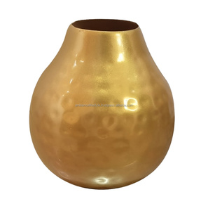 Ambiance Lifestyle High Quality <b>Gold</b> Tone Metal Tabletop Vase Modern Decorative <b>Accessory</b> for Home <b>Bedroom</b> Living Room - Product Image 4