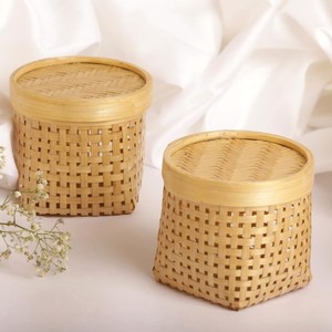 Cesta de regalo de bambú con tapa, contenedor para dulces, suministro al por mayor, cajas de chocolate personalizadas - Product Image 1