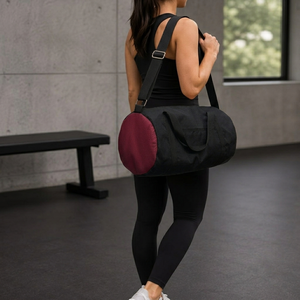 Sac de sport Beena's Gym, fermeture éclair, imperméable, OEM, fabriqué au Vietnam, noir, lettres rouges, nylon, grande capacité 20-30L, décontracté, unisexe, pour l'extérieur - Product Image 5