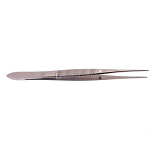 Pinzas Oftálmicas GRAEFE Iris Forceps 4 (102mm) Rectas con Mordazas Serradas para Microcirugía, Instrumentos Médicos - Product Image 1