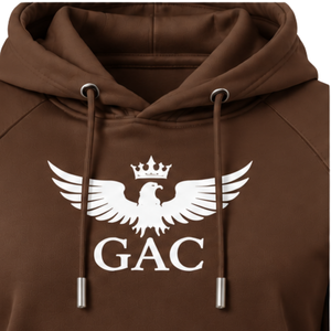 Sweat-shirt à capuche unisexe marron chocolat pour l'hiver, avec poche kangourou, cordon de serrage, manches longues, décontracté, sérigraphié - Product Image 3
