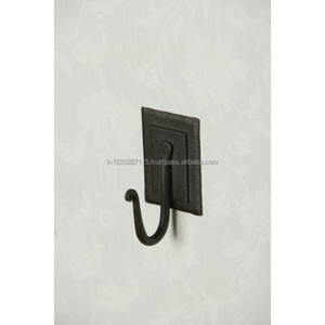 Antique finished black metal wall <b>hooks</b> with scroll design for vintage inspired home <b>decor</b> and <b>coat</b> hanging organization - Product Image 6