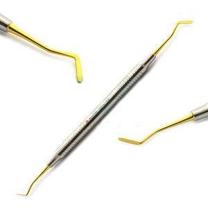 Instruments de placement de composite dentaire Bone Bridge, pointes dorées, acier inoxydable, réutilisables, certifiés CE Classe I, manuels - Product Image 4