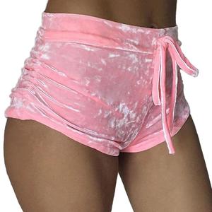 Shorts de course taille basse pour femmes, sexy, en Spandex/Polyester, extensibles dans quatre directions, respirants, anti-transpiration, écologiques, protection UV, pour le yoga - Product Image 2