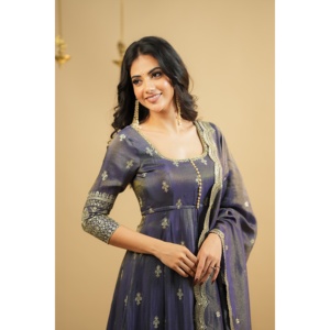 ชุด anarkali ดีไซเนอร์-lehenga และ dupatta ชุดปาร์ตี้มุสลิมแบบดั้งเดิม - Product Image 6