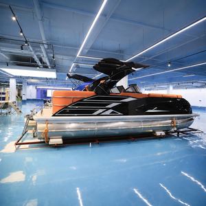 Bote Pontón Tritoon de Alto Rendimiento Directo de Fábrica con Toldo Bimini, Motor Fuera de Borda y <span class=keywords><strong>Remolque</strong></span> para Recreación en Lagos - Product Image 4