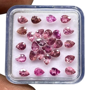 Pierre précieuse naturelle Rubellite Tourmaline rose taille poire 4mm 3mm, pierres roses en vrac, prix de gros pour la fabrication de bijoux - Product Image 6