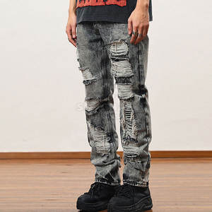 Jean Pantalon robuste décontracté pour activités de plein air et quotidiennes, pantalon homme délavé - Product Image 4