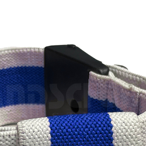 HANDSCHUHE INDUSTRIES Adjustable Blood Flow Restriction Band Blue White Striped Polyester <b>Exercise</b> Strap Durable Arm <b>Leg</b> - Product Image 4
