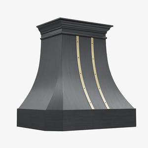 Meilleure cheminée artisanale en acier inoxydable, sur mesure, avec rivets et bande de fixation pour hotte de cheminée, fabriquée en Inde - Product Image 1