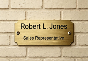 Plaque de porte personnalisée en laiton gravée, signalétique professionnelle pour employés de bureau, étiquette murale décorative - Product Image 6