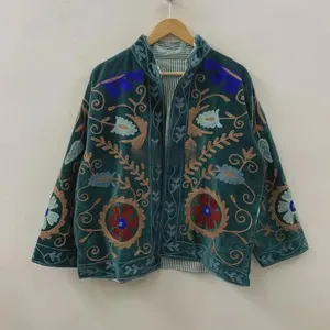 Premium Dark Green Velvet <b>Jacket</b> For <b>Women</b> Perfect For Festivals <b>Weddings</b> Parties Luxurious Soft Velvet Fabric Coat - Product Image 1