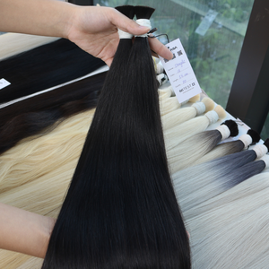 ผมต่อจากมนุษย์ดิบแบบ100% บริษัทนาซ่าผมสีดำเป็นกลุ่ม - Product Image 2